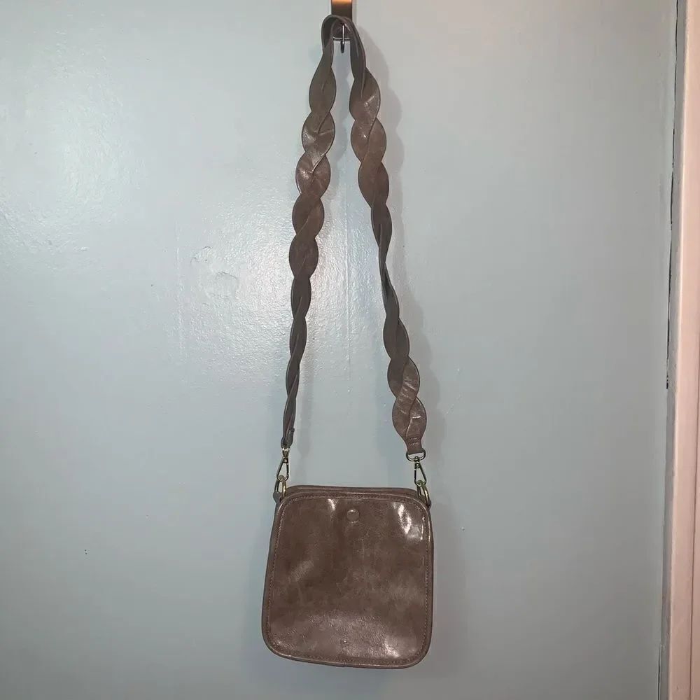 Anthropologie Braided Crossbody Purse